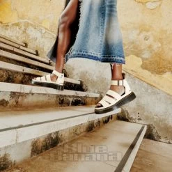 Dr. Martens Dr Martens Clarissa Quad Sandals (White) -Unique Clothing&Accessories 24568d112386a9d3e3faff7e7d5f