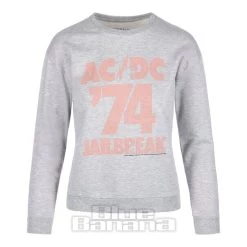 Official AC/DC 74 Jailbreak Crew Neck Sweatshirt (Grey)
