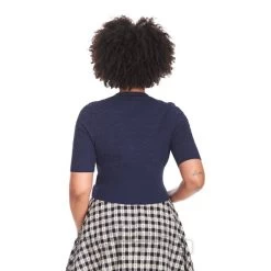 Banned Cherry Check Skirt (Navy) -Unique Clothing&Accessories 258bb665c8e532340d49fe1795b5 151951 b