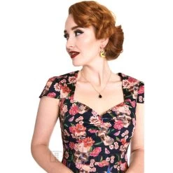 Voodoo Vixen Skull & Roses Flare Dress (Black) 11 Voodoo Vixen Skull & Roses Flare Dress (Black) -Unique Clothing&Accessories 2622553ee77fe5dd2aa173fb3d39 150576 d