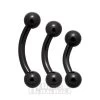 Blue Banana Black Titanium 1.6mm Curved Barbell (Black)