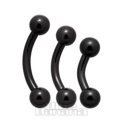 Blue Banana Black Titanium 1.6mm Curved Barbell (Black)