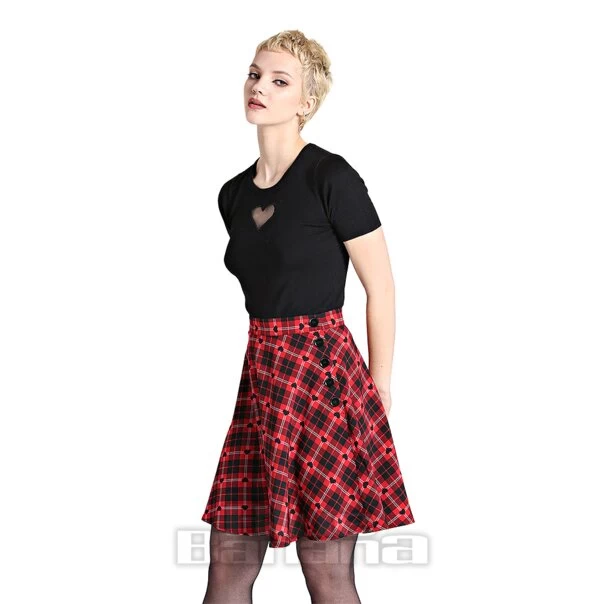 Hell Bunny Date Night Skirt (Red/Black) 4 Hell Bunny Date Night Skirt (Red/Black) - Image 2