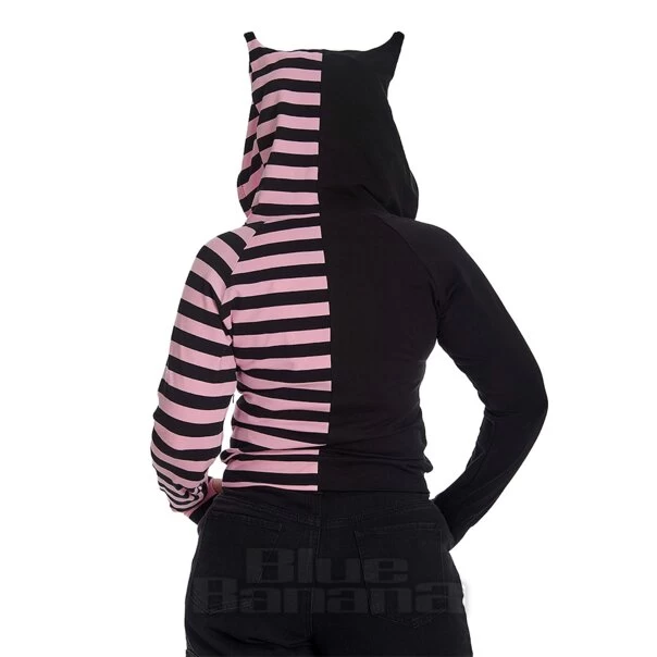 Banned Front Zip Hoodie (Black/Pink) 4 Banned Front Zip Hoodie (Black/Pink) - Image 2