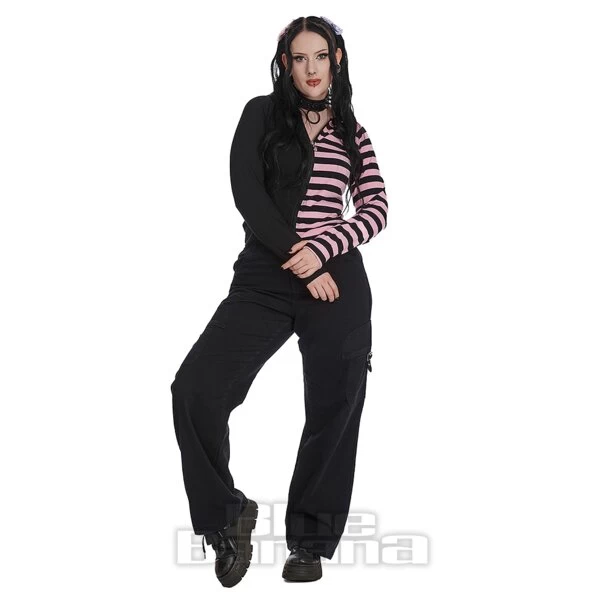 Banned Front Zip Hoodie (Black/Pink) 6 Banned Front Zip Hoodie (Black/Pink) - Image 4