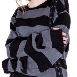 Vixxsin Esmerelda Striped Jumper Dress (Black/Grey) -Unique Clothing&Accessories 2ded84c358cf1a8b29039fb56f76 151831 f