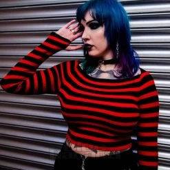 Banned Frances Stripe Jumper (Red/Black) 10 Banned Frances Stripe Jumper (Red/Black) -Unique Clothing&Accessories 2e0ab10ac020788b308f4ed4b865 banned frances top red