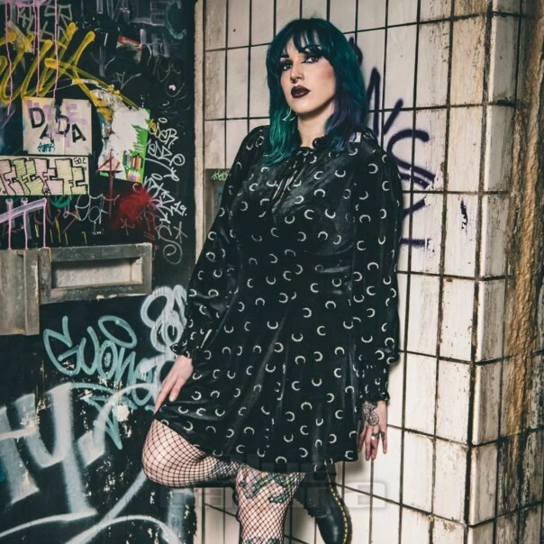 Hell Bunny Misty Moon Dress (Black) 4 Hell Bunny Misty Moon Dress (Black) - Image 2