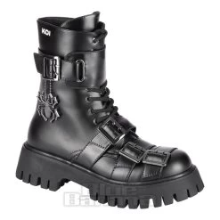 KOI FOOTWEAR Koi Curse Of The Black Widow Platform Boots (Black)
