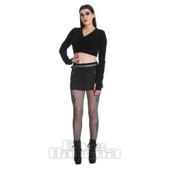 Banned Darina Pinstripe Skirt (Black) -Unique Clothing&Accessories 3c026613eaaecf5a29fc1706cd31