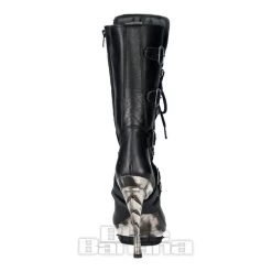 New Rock M-PUNK001-C1 Heeled Boots (Black) -Unique Clothing&Accessories 3c6d339898b7206214281f8f6ccf
