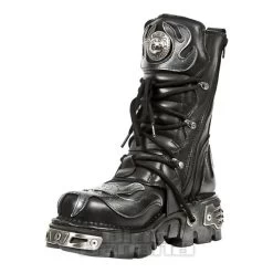 New Rock M.107-S2 Reactor Demon Flame Calf Boots (Black) -Unique Clothing&Accessories 3c7bfa628b35475d235d08b03773 128446 m 107 s2 b