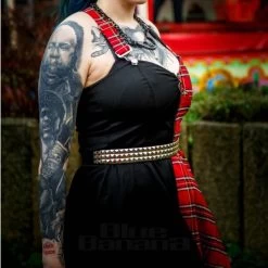 Heartless Dione Tartan Split Dress (Black/Red) -Unique Clothing&Accessories 45395b3d76de27219dcf54ad880c heartless dione tartan dress 5