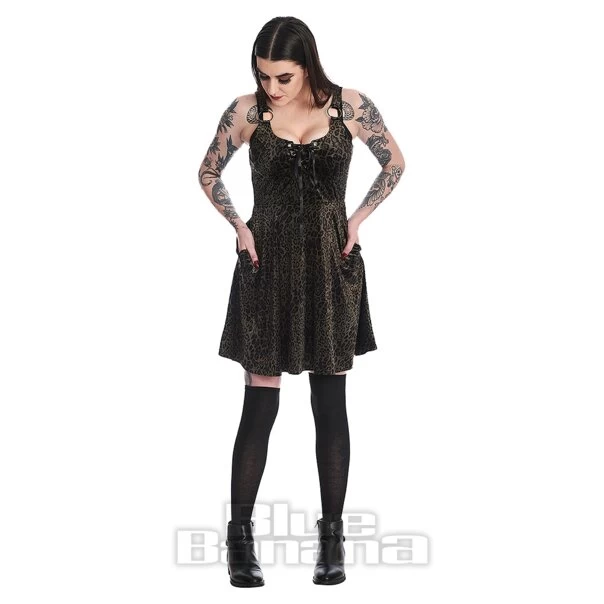 Banned Vixen Leopard Print Dress (Black) 5 Banned Vixen Leopard Print Dress (Black) - Image 3