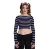 Banned Frances Stripe Jumper (Lilac/Black)