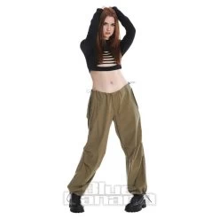 Banned Olive Wide Leg Trousers (Green) 9 Banned Olive Wide Leg Trousers (Green) -Unique Clothing&Accessories 4888e1ea023f1af48795ab34a333