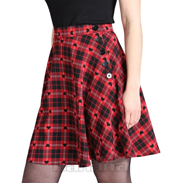 Hell Bunny Date Night Skirt (Red/Black) 6 Hell Bunny Date Night Skirt (Red/Black) - Image 4