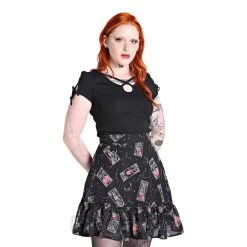 Hell Bunny Duality Chiffon Skirt (Black) -Unique Clothing&Accessories 4ca69790d4689286ed929c43ec29
