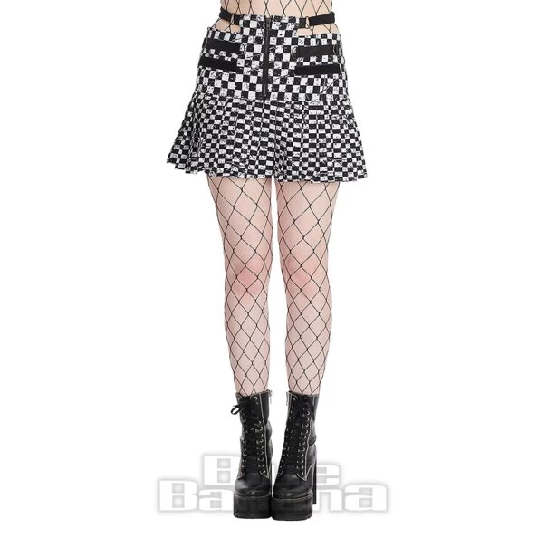 Banned Delgado Skirt (White/Black) 3 Banned Delgado Skirt (White/Black)