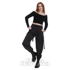 Banned Everlee Pin Stripe Trousers (Black) -Unique Clothing&Accessories 51385fc00bac33cb08a7f201453d