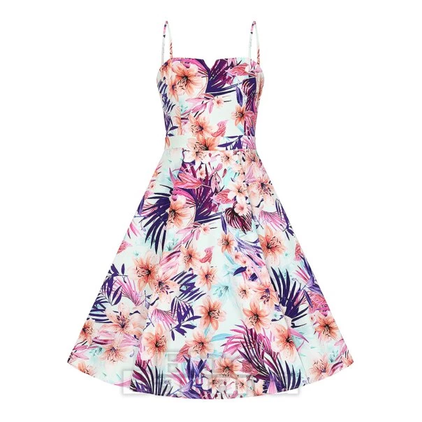 H&R London Floral Ida Swing Dress (Multi) 5 H&R London Floral Ida Swing Dress (Multi) - Image 3