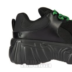 KOI FOOTWEAR Koi Ricta Flip Chunky Sole Trainers (Black/Green) 19 KOI FOOTWEAR Koi Ricta Flip Chunky Sole Trainers (Black/Green) -Unique Clothing&Accessories 533728bed4b2886578ba29b56f38