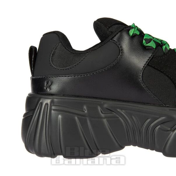 KOI FOOTWEAR Koi Ricta Flip Chunky Sole Trainers (Black/Green) 10 KOI FOOTWEAR Koi Ricta Flip Chunky Sole Trainers (Black/Green) - Image 8