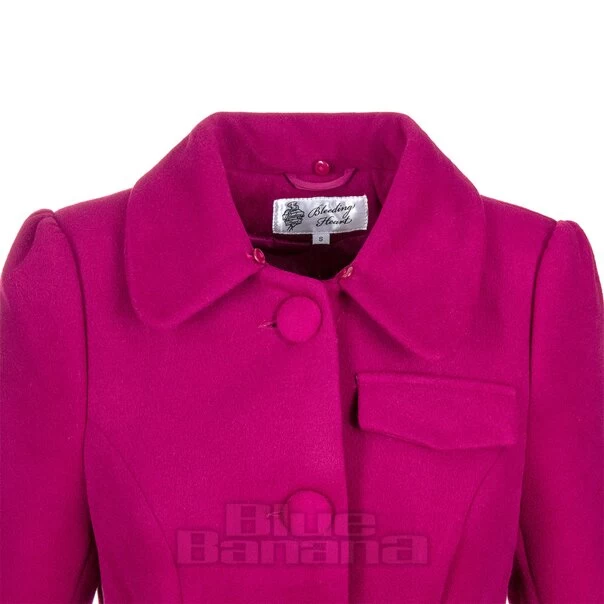 Bleeding Heart Fur Collar Coat (Pink) 9 Bleeding Heart Fur Collar Coat (Pink) - Image 7