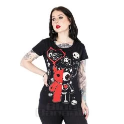 Cupcake Cult Undead Kitty T-Shirt (Black)