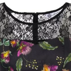 Bleeding Heart Floral Lace Dress (Black) -Unique Clothing&Accessories 5c91b81950f7eb3fd26720630a18