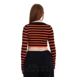Banned Frances Stripe Jumper (Orange/Black) 9 Banned Frances Stripe Jumper (Orange/Black) -Unique Clothing&Accessories 5f66d53df1a4ec470d2d1cd5cf39