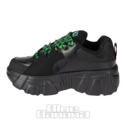 KOI FOOTWEAR Koi Ricta Flip Chunky Sole Trainers (Black/Green) 16 KOI FOOTWEAR Koi Ricta Flip Chunky Sole Trainers (Black/Green) -Unique Clothing&Accessories 5fb1a0d52ab8db28729a274ec05c