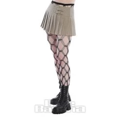 Banned Flash Skirt (Beige/Black) -Unique Clothing&Accessories 5fff5788b863b40d9938b4ae6c19