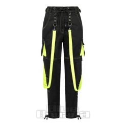 Banned Strap Trousers (Black/Green)