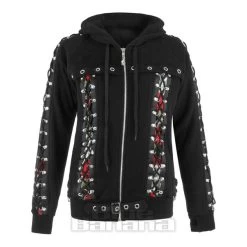 Banned Pixie Skull Hoodie (Black)