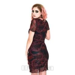 Jawbreaker Skeleton Snake Mesh Dress (Black/Red) -Unique Clothing&Accessories 67967a89f12e4f5f42f95939b76f 150634 c