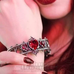 Alchemy Gothic Elizabethan Bangle -Unique Clothing&Accessories 68630 red d
