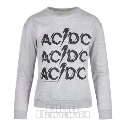 Official AC/DC Bolt Crew Neck Sweatshirt (Grey)