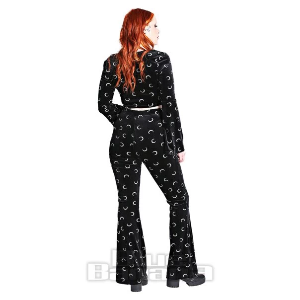 Hell Bunny Misty Moon Trousers (Black) 6 Hell Bunny Misty Moon Trousers (Black) - Image 4