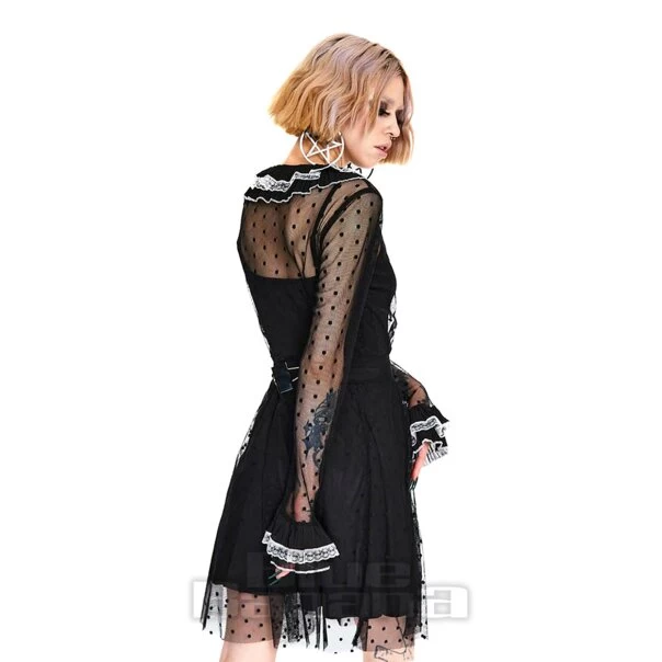 Jawbreaker Dot Mesh Witch Dress (Black) 4 Jawbreaker Dot Mesh Witch Dress (Black) - Image 2