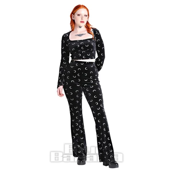 Hell Bunny Misty Moon Trousers (Black) 5 Hell Bunny Misty Moon Trousers (Black) - Image 3