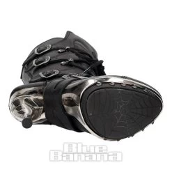 New Rock M-PUNK001-C1 Heeled Boots (Black) -Unique Clothing&Accessories 77cde8d0ca24986294d0676583c7
