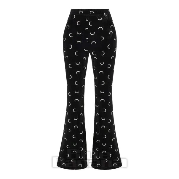 Hell Bunny Misty Moon Trousers (Black) 7 Hell Bunny Misty Moon Trousers (Black) - Image 5