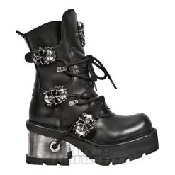 New Rock M.1044-S1 M8 Heeled Boots (Black) -Unique Clothing&Accessories 78970 m 1044 s1 a