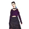 Jawbreaker Tie Dye Cold Shoulder Jumper (Purple) -Unique Clothing&Accessories 78d8a99879cf0d2e9714e942ace6