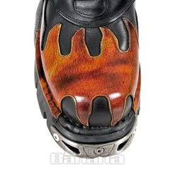 New Rock M.288-S1 Reactor Flame Ankle Boots (Black/Orange) -Unique Clothing&Accessories 79840 m 288 s1 g