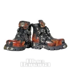 New Rock M.288-S1 Reactor Flame Ankle Boots (Black/Orange) -Unique Clothing&Accessories 79840 m 288 s1 h