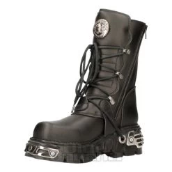 New Rock M.373-S7 Reactor Vegan Boots (Black) -Unique Clothing&Accessories 79917 b v2