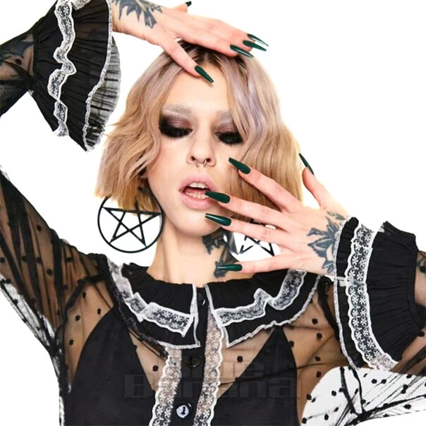 Jawbreaker Dot Mesh Witch Dress (Black) 5 Jawbreaker Dot Mesh Witch Dress (Black) - Image 3