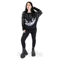 Heartless Sinister Grin Jumper (Black) -Unique Clothing&Accessories 7b0e2c5fc61e0ffb19c4a725f61b 151765 c